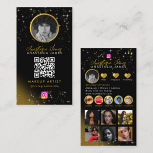 Influencer Photo Mata Grid Social Media Sparkles Visitkort