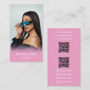 Influencer Photo Social Media Beauty 2 QR-koder Visitkort