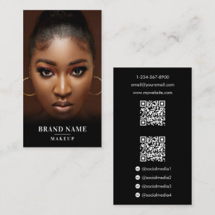 Influencer Photo Social Media Beauty 2 QR-koder Visitkort