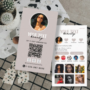 Influencer Photo Social Media QR-kodmall för QR-ko Visitkort