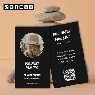 Influencer-QR-kod för sociala medier Visitkort