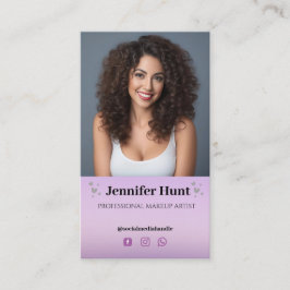 Influens, minimal Social Media Makeup-artist Visitkort