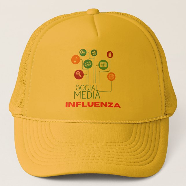 "Influensa på sociala medier" Roligt Keps (Framsida)