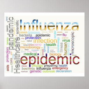 influensarelaterad text poster