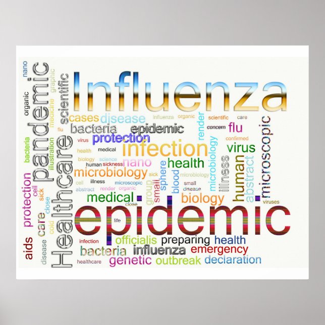 influensarelaterad text poster (Framsidan)