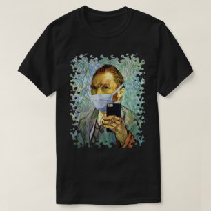 Influensasäsongen Van Gogh Självporträtt Med Mask T Shirt