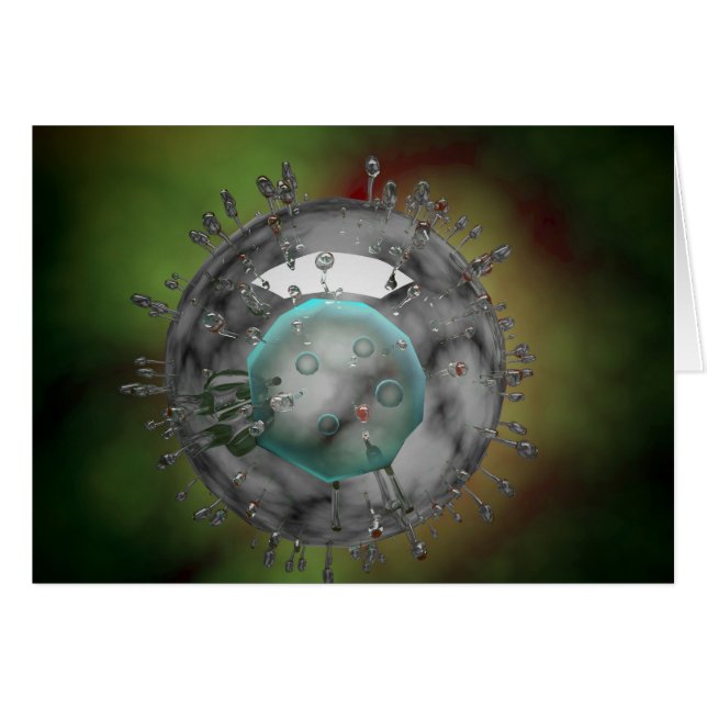 Influensavirus, Glassy-utseende Hälsningskort (Framsidan Horizontal)