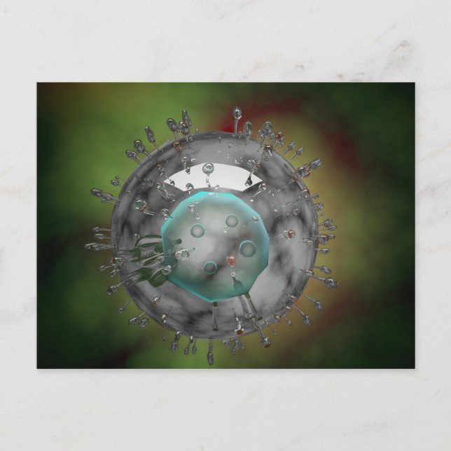 Influensavirus, Glassy-utseende Vykort (Framsida)