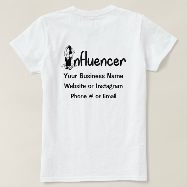 Influensör T-Shirt (Design baksida)