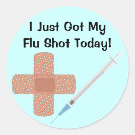 Influu Vaccine Sticker Runt Klistermärke