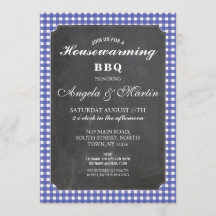 Inflyttnings- inbjudan för BBQ för krita för