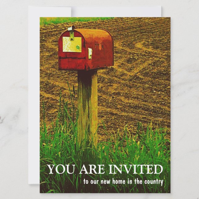 Inflyttnings- party - nytt landhem inbjudningar (Framsida)