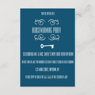 Inflyttnings- partynyckelinbjudningar inbjudningar