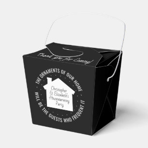 Inflyttnings- partytacksvart & vitelegant presentaskar