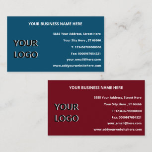 Info Business Card-mall för Anpassningsbar Logotyp Visitkort
