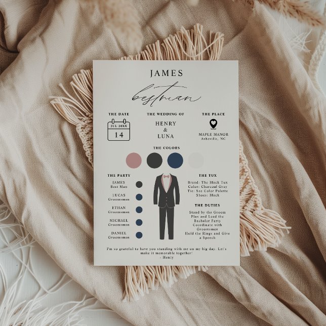 Info Card för bästa Bröllopsfest för elegant Inbjudningar (Skapare uppladdad)