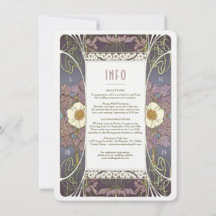 Info Card för Elegant Bröllop Inbjudningar