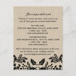 Info Card för land Garden och Burlap Tilläggskort