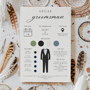 Info Card för minimalistiska Marskalkar Inbjudningar