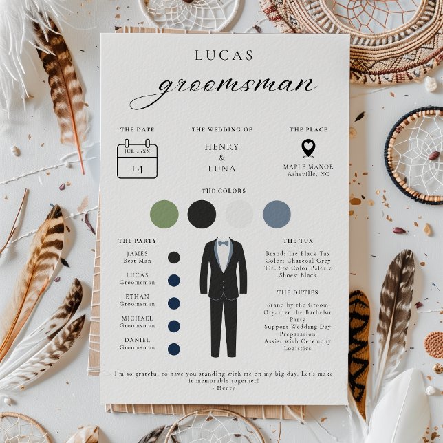 Info Card för minimalistiska Marskalkar Inbjudningar (Skapare uppladdad)