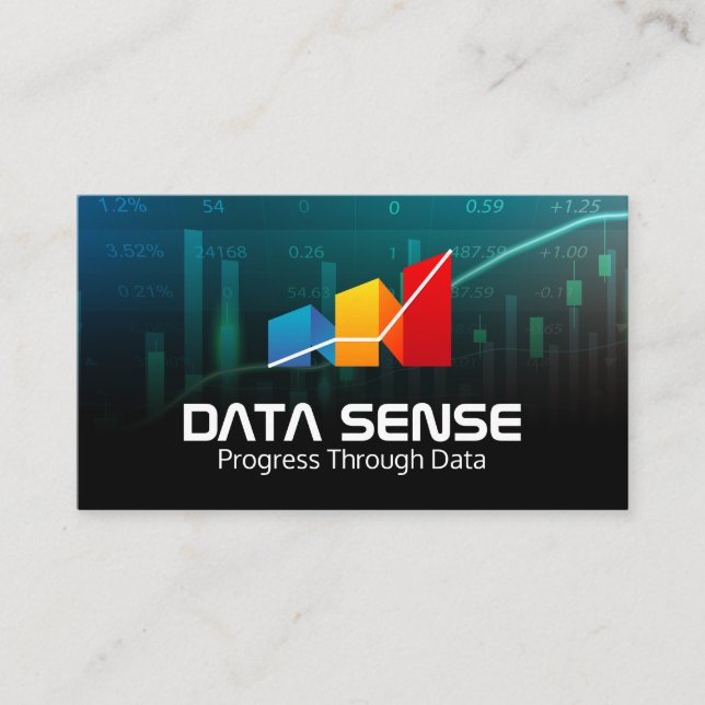 Info Data Grafer | Analyslogotyp Visitkort (Framsida)