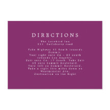 Info Directions lila Bröllop Extra