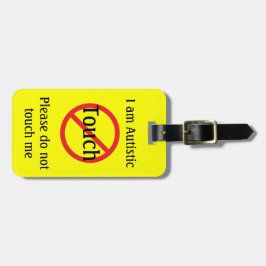 Info för Fullt utan beröring av autism Medic Alert Bagagebricka