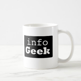 Info-Geekmugg (logotyp: vittext, svart bakgrund) Kaffemugg