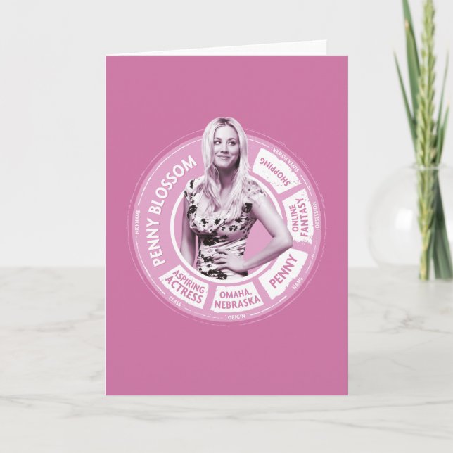 Info-grafik för penny Blommar Kort (Framsida)