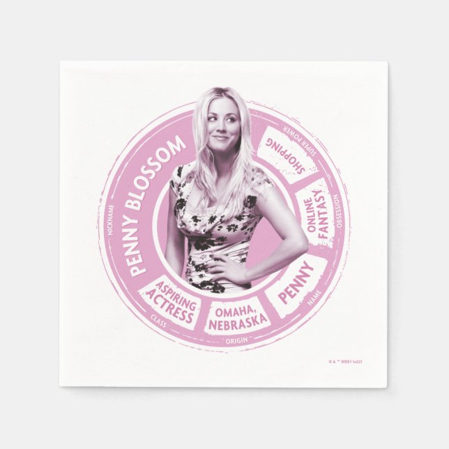 Info-grafik för penny Blommar Pappersservett (Framsidan)