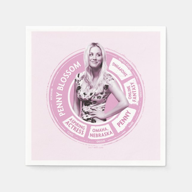 Info-grafik för penny Blommar Pappersservett (Framsidan)