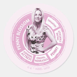 Info-grafik för penny Blommar Runt Klistermärke