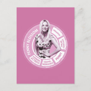 Info-grafik för penny Blommar Vykort