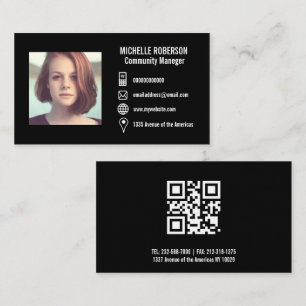 Info-ikoner QR-logotyp eller bild-Affärskort Visitkort