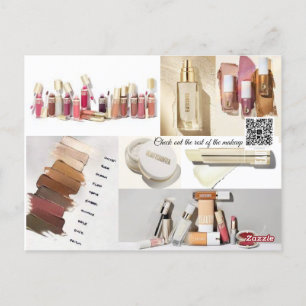 Info-kort för Beautycounter-makeup Vykort