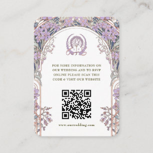 Info om Bröllop-kod för webbplats Art nouveau Tilläggskort