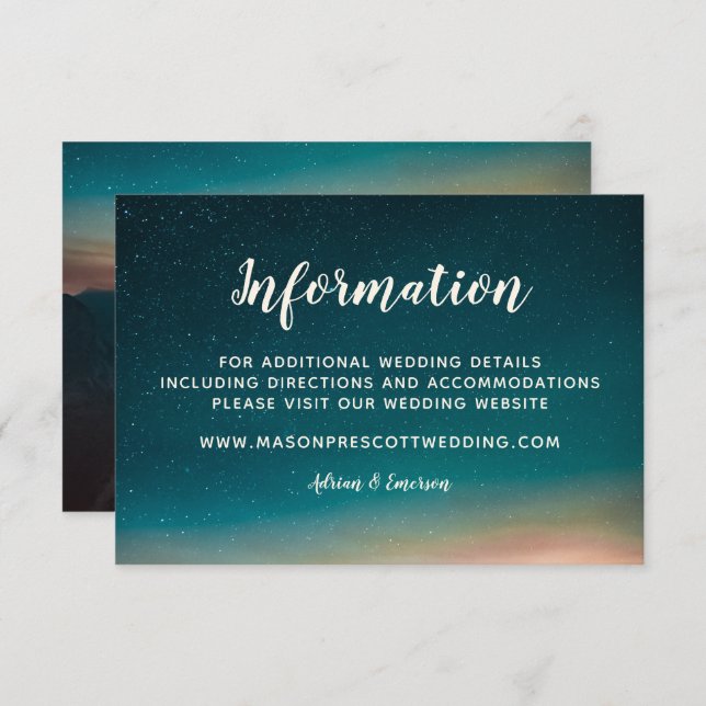 Info om nattens Himlar Galaxy Mountain Sunrise-web Tilläggskort (Fram/baksida)