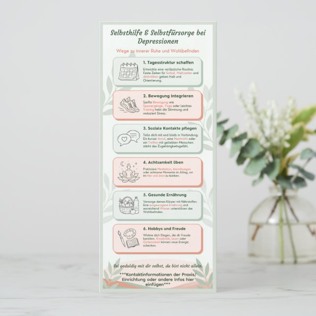 Infoblatt Depressionen für Klienten/Patienten Inbjudningar (Stående Fram)