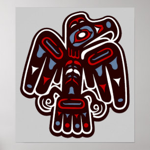 Infödd affisch för Amerika HaidaThunderbird