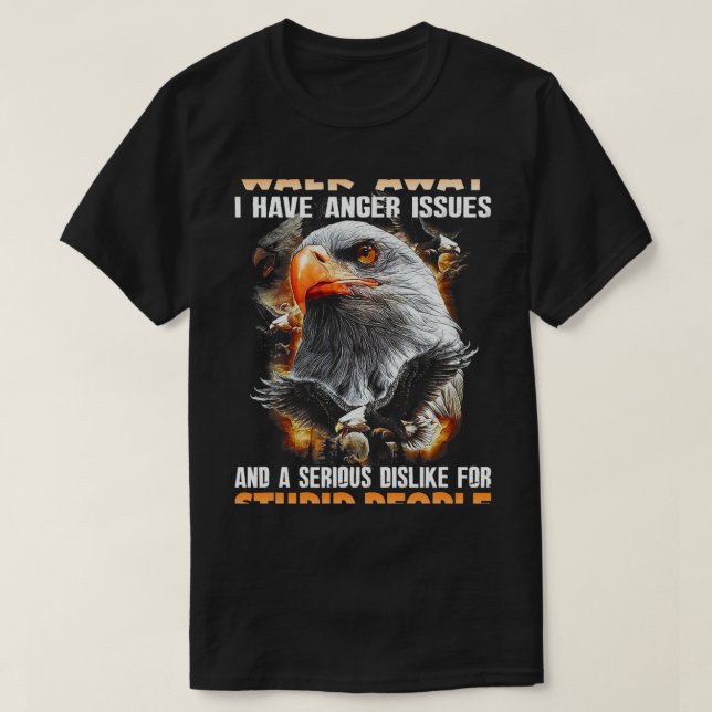 Infödd amerikansk Eagle WalkAway i har ilska probl T Shirt (Design framsida)