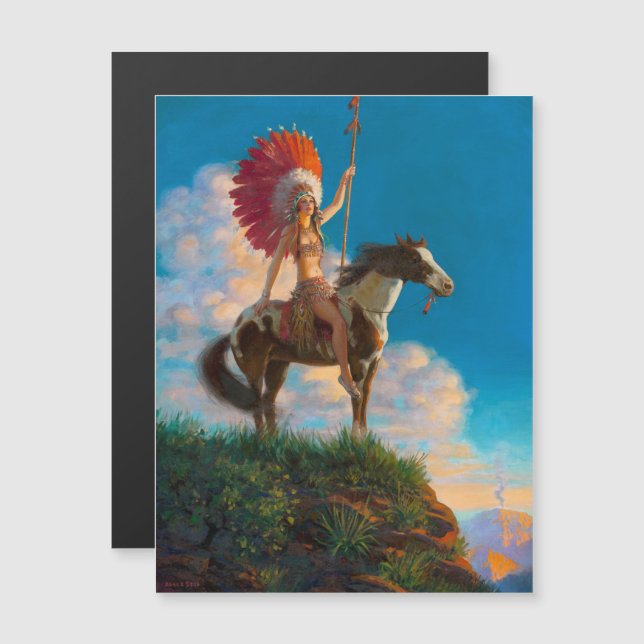 Infödd amerikansk: Hövding, amerikansk indian (Fram/baksida)