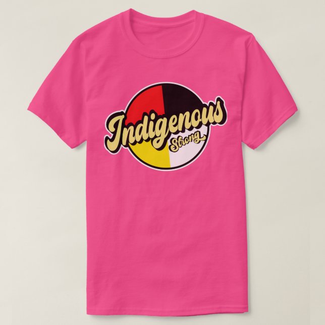 Infödd amerikansk medicin Wheel Ingengen Strong T Shirt (Design framsida)