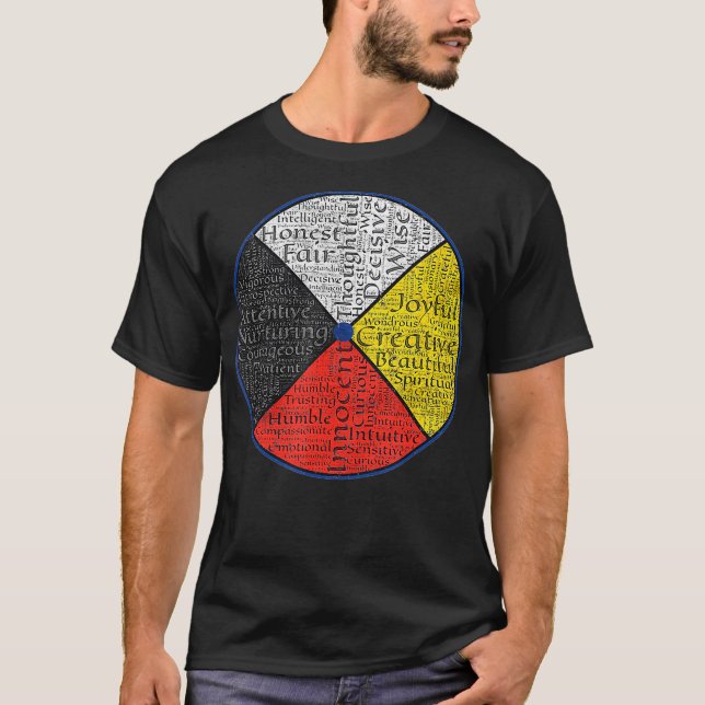 Infödd amerikansk Ord av läkemedelshjulet T Shirt (Framsida)