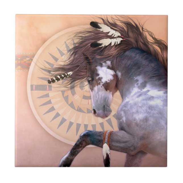 Infödd ande som jag konst belägger med tegel kakelplatta (Framsidan)