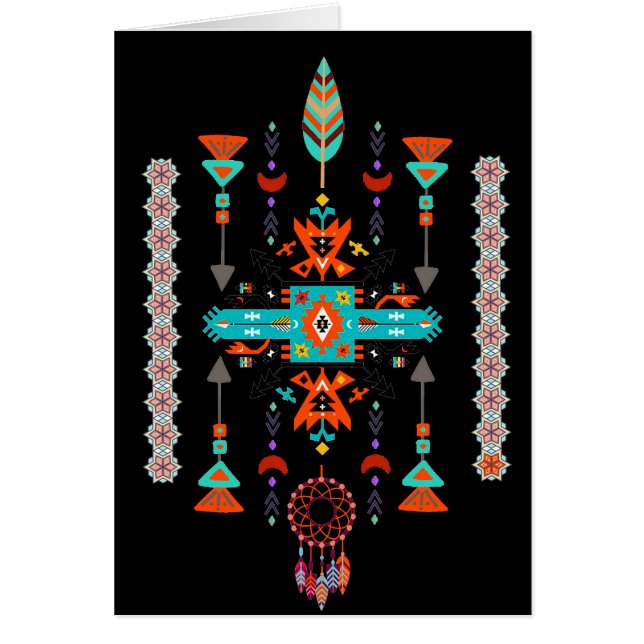 Infödd design hälsningskort (Framsidan)