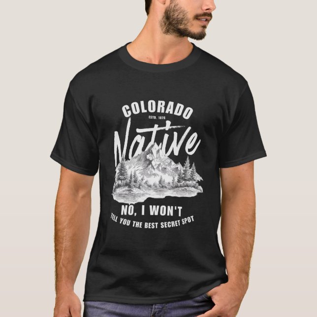 Infödd i Colorado T Shirt (Framsida)