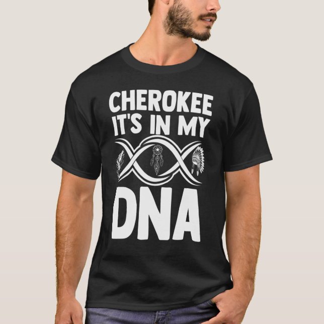Infödd Indian-chef för Cherokeedna T Shirt (Framsida)