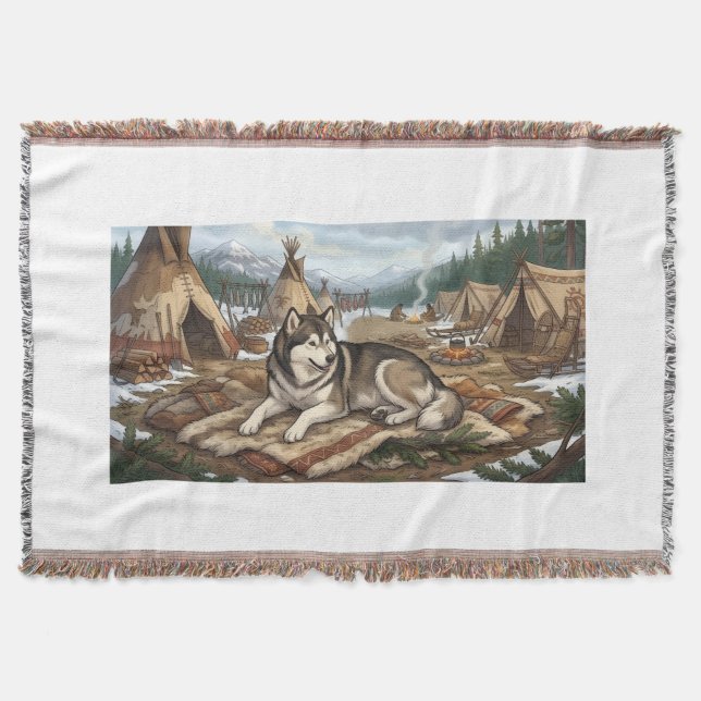 Infödd Malamute   Filt (Framsidan)
