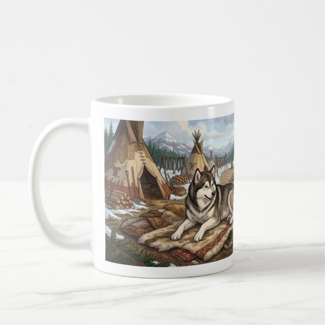 Infödd Malamute   Kaffemugg (Vänster)