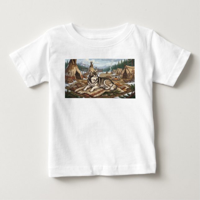 Infödd Malamute   T Shirt (Framsida)